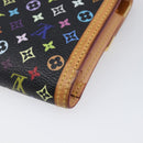 LOUIS VUITTON Monogram Multicolor Porte Tresor Wallet Black M92658 Auth 197263A-15