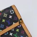 LOUIS VUITTON Monogram Multicolor Porte Tresor Wallet Black M92658 Auth 197263A-8