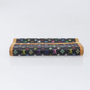 LOUIS VUITTON Monogram Multicolor Porte Tresor Wallet Black M92658 Auth 197263A-5