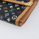 LOUIS VUITTON Monogram Multicolor Porte Tresor Wallet Black M92658 Auth 197263A-7