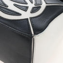 LOEWE Anagram Rose Puzzle Bag Small Bag Leather 2way Black Silver Auth 197266SAM-19