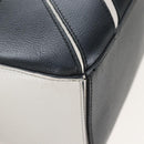 LOEWE Anagram Rose Puzzle Bag Small Bag Leather 2way Black Silver Auth 197266SAM-20