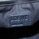 LOEWE Anagram Rose Puzzle Bag Small Bag Leather 2way Black Silver Auth 197266SAM-24