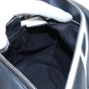 LOEWE Anagram Rose Puzzle Bag Small Bag Leather 2way Black Silver Auth 197266SAM-26