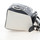LOEWE Anagram Rose Puzzle Bag Small Bag Leather 2way Black Silver Auth 197266SAM-4