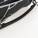 LOEWE Anagram Rose Puzzle Bag Small Bag Leather 2way Black Silver Auth 197266SAM-7