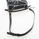 LOEWE Anagram Rose Puzzle Bag Small Bag Leather 2way Black Silver Auth 197266SAM-8