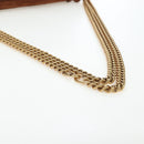 FENDI Chain Shoulder Bag Suede 2way Brown Gold Auth 197273SAV-7