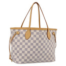 LOUIS VUITTON Damier Azur Neverfull PM Tote Bag N41362 LV Auth 197274V-1