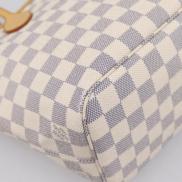 LOUIS VUITTON Damier Azur Neverfull PM Tote Bag N41362 LV Auth 197274V