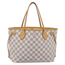 LOUIS VUITTON Damier Azur Neverfull PM Tote Bag N41362 LV Auth 197274V-13