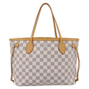 LOUIS VUITTON Damier Azur Neverfull PM Tote Bag N41362 LV Auth 197274V-2
