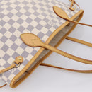 LOUIS VUITTON Damier Azur Neverfull PM Tote Bag N41362 LV Auth 197274V-6