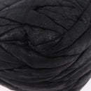 Miu Miu Matelasse Hand Bag Cotton 2way Black Gold Auth 197277-22