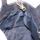 Miu Miu Matelasse Hand Bag Cotton 2way Black Gold Auth 197277-27