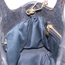 Miu Miu Matelasse Hand Bag Cotton 2way Black Gold Auth 197277-28