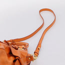 Miu Miu Hand Bag Vitellolux 2way Orange Gold Auth 197281M-11