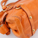 Miu Miu Hand Bag Vitellolux 2way Orange Gold Auth 197281M-16