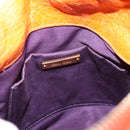 Miu Miu Hand Bag Vitellolux 2way Orange Gold Auth 197281M-18