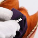 Miu Miu Hand Bag Vitellolux 2way Orange Gold Auth 197281M-23