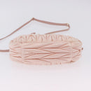Miu Miu Matelasse Wonder Hand Bag Satin 2way Pink Gold Auth 197282V-5
