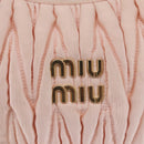 Miu Miu Matelasse Wonder Hand Bag Satin 2way Pink Gold Auth 197282V-19