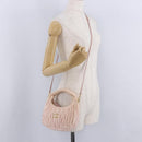Miu Miu Matelasse Wonder Hand Bag Satin 2way Pink Gold Auth 197282V-23
