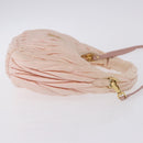 Miu Miu Matelasse Wonder Hand Bag Satin 2way Pink Gold Auth 197282V-3