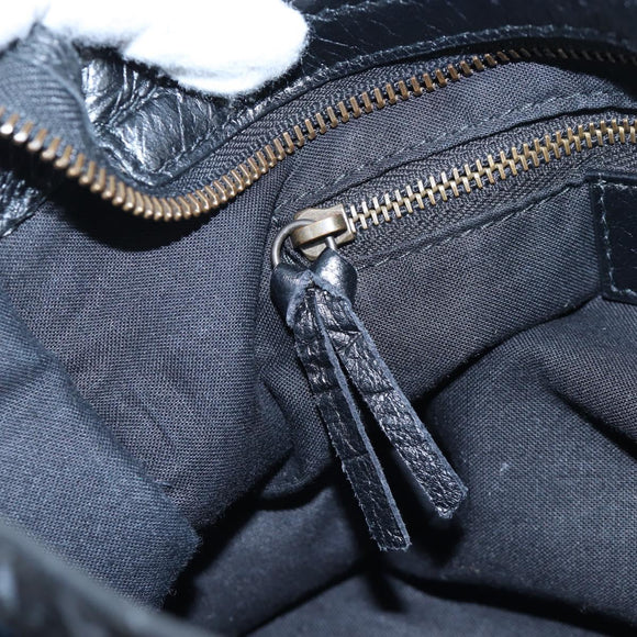 BALENCIAGA The Classic City Bag Leather 2way Black Silver 431621 Auth 197283SAM
