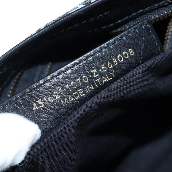 BALENCIAGA The Classic City Bag Leather 2way Black Silver 431621 Auth 197283SAM