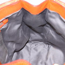 Miu Miu Vitellolux Hand Bag Leather 2way Orange Gold Auth 197285V-19
