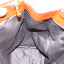 Miu Miu Vitellolux Hand Bag Leather 2way Orange Gold Auth 197285V-20