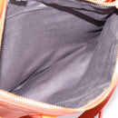 Miu Miu Vitellolux Hand Bag Leather 2way Orange Gold Auth 197285V-25