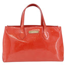LOUIS VUITTON Vernis Bluebird Wilshire PM Bag Orenge Sunset M93644 Auth 197286-13