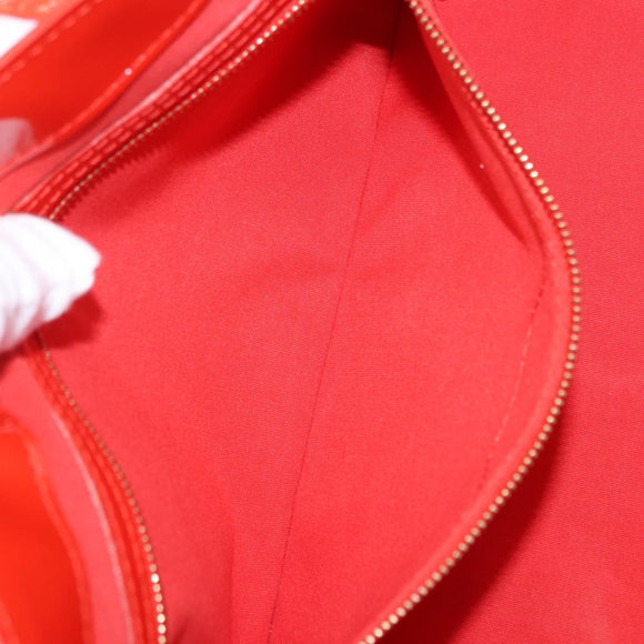 LOUIS VUITTON Vernis Bluebird Wilshire PM Bag Orenge Sunset M93644 Auth 197286