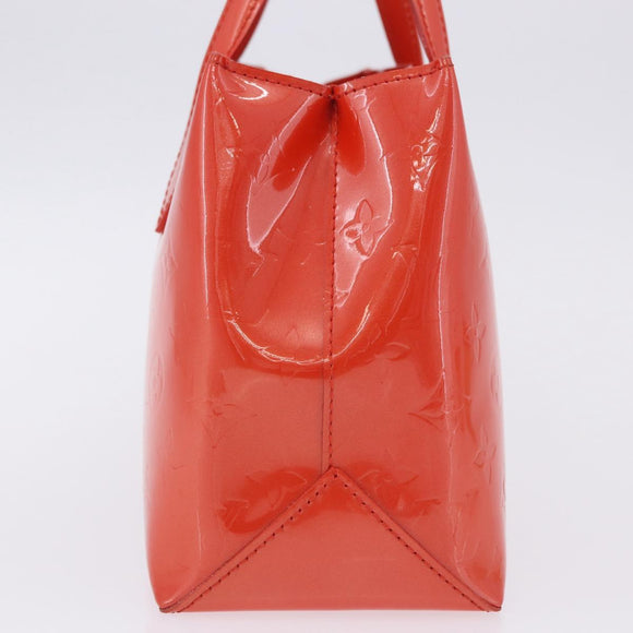 LOUIS VUITTON Vernis Bluebird Wilshire PM Bag Orenge Sunset M93644 Auth 197286
