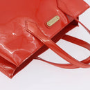 LOUIS VUITTON Vernis Bluebird Wilshire PM Bag Orenge Sunset M93644 Auth 197286-6