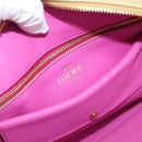 LOEWE Anagram Amazona 36 Hand Bag Suede Leather Beige Gold Auth 197287V-22