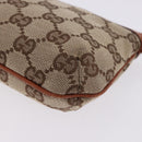 GUCCI GG Canvas Pouch Beige Gold 152507 Auth 197288V-10