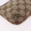 GUCCI GG Canvas Pouch Beige Gold 152507 Auth 197288V-11