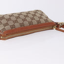 GUCCI GG Canvas Pouch Beige Gold 152507 Auth 197288V-6