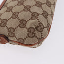 GUCCI GG Canvas Pouch Beige Gold 152507 Auth 197288V-9