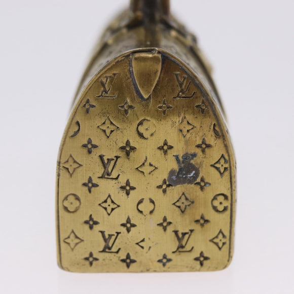 LOUIS VUITTON Monogram Keepall Motif Paper Weight metal Gold LV Auth 197289M