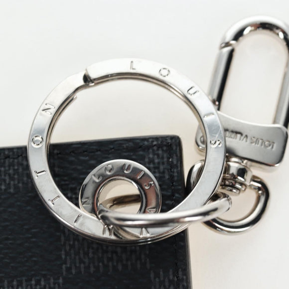 LOUIS VUITTON Damier Grafitte Porte Cles LV Alps Bag Charm M63840 Auth 197290M