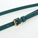 Miu Miu Matelasse Neck Pouch Leather Green Gold Auth 197292M-8