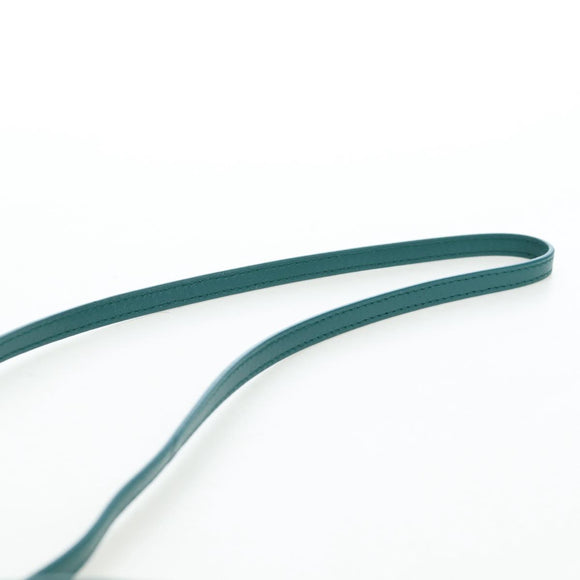 Miu Miu Matelasse Neck Pouch Leather Green Gold Auth 197292M
