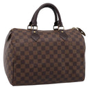 LOUIS VUITTON Damier Ebene Speedy 30 Hand Bag N41364 LV Auth 197300V-1