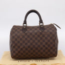 LOUIS VUITTON Damier Ebene Speedy 30 Hand Bag N41364 LV Auth 197300V-12