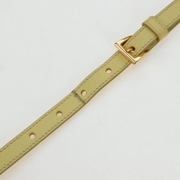 PRADA Hand Bag Canvas 2way Gold Yellow Auth 197302V