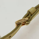 PRADA Hand Bag Canvas 2way Gold Yellow Auth 197302V-17